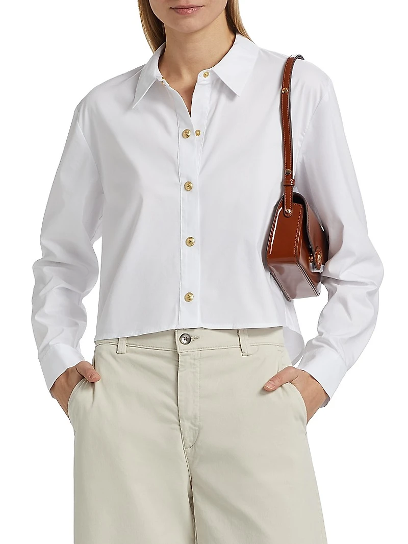 Cosette Crop High-Low Shirt