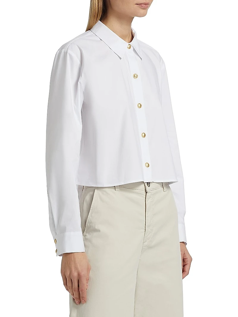 Cosette Crop High-Low Shirt