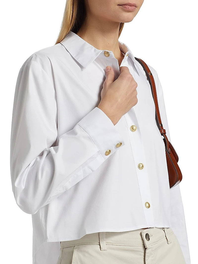 Cosette Crop High-Low Shirt