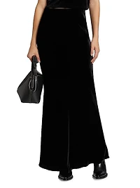 Zeta Velvet Maxi Skirt