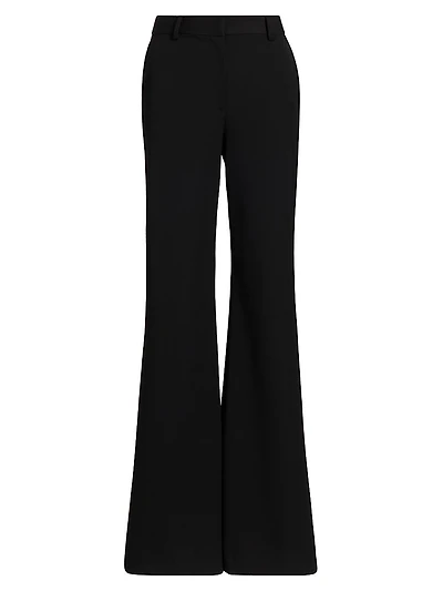 Pilar Mid-Rise Flare Trousers