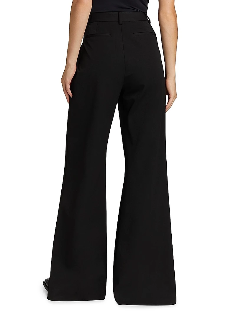 Pilar Mid-Rise Flare Trousers