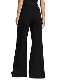 Pilar Mid-Rise Flare Trousers