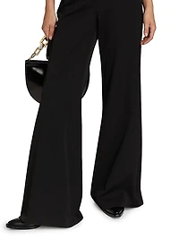 Pilar Mid-Rise Flare Trousers