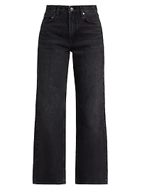 Shea High-Rise Straight-Leg Cropped Jeans