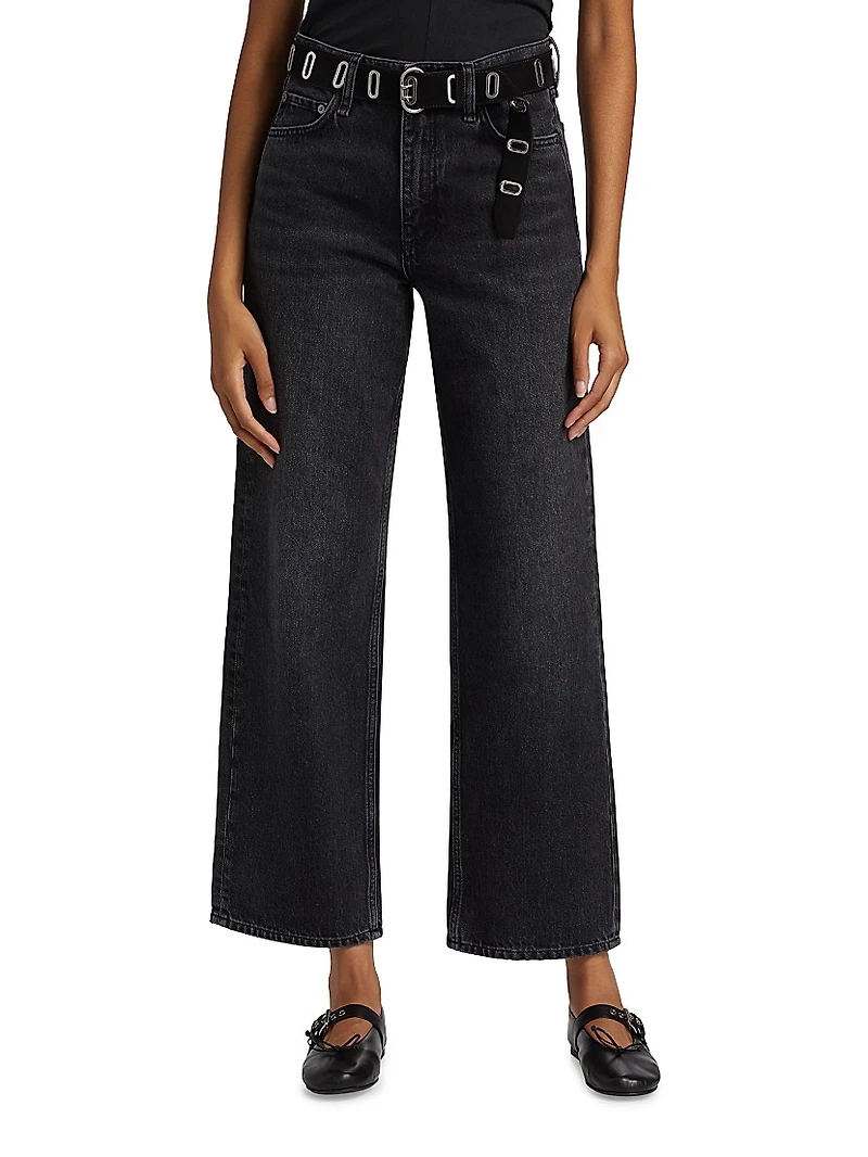 Shea High-Rise Straight-Leg Cropped Jeans