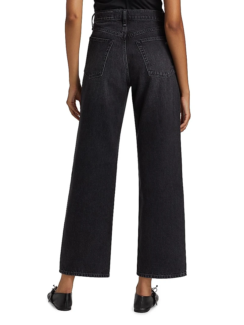 Shea High-Rise Straight-Leg Cropped Jeans