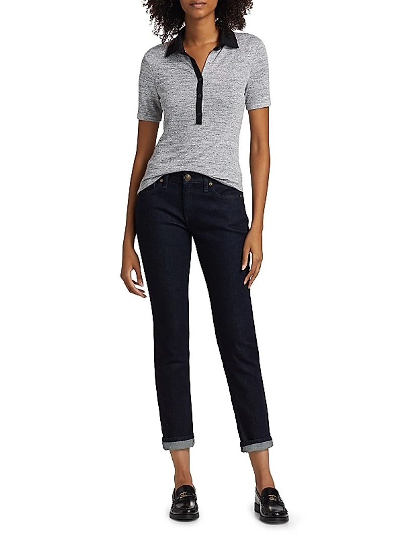 Dre Low-Rise Slim Boyfriend Jeans