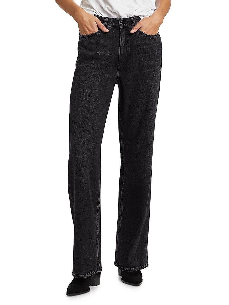 Logan Mid-Rise Wide-Leg Jeans
