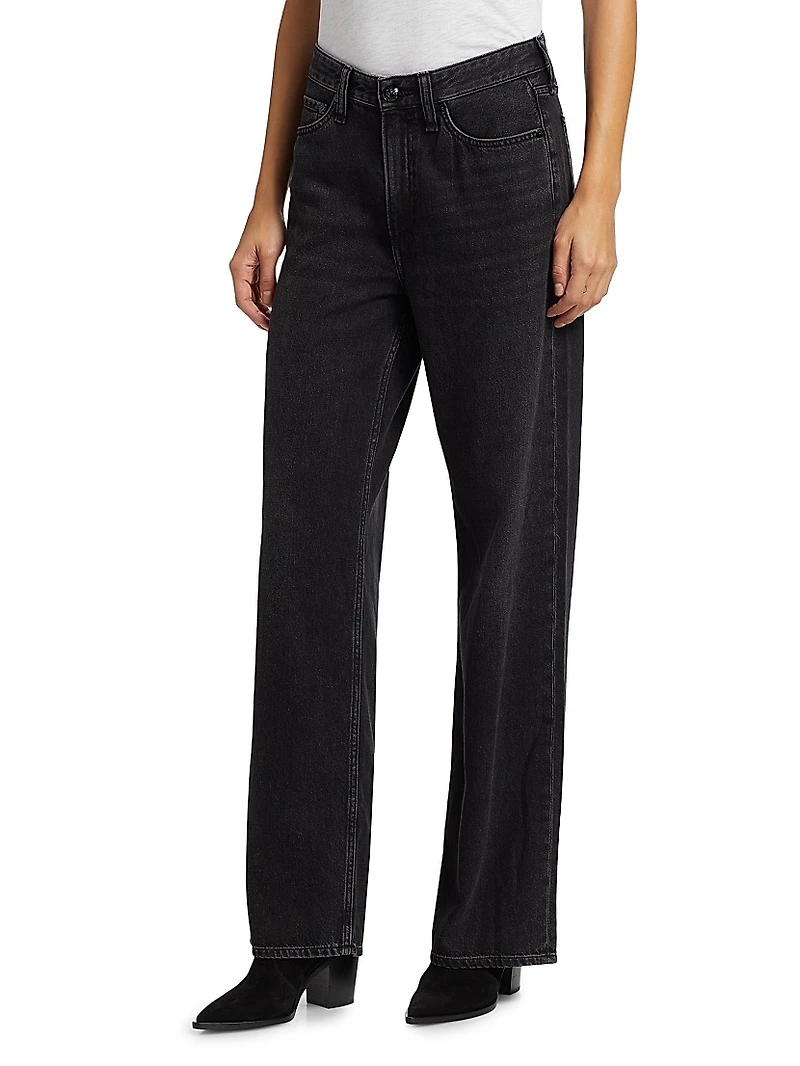 Logan Mid-Rise Wide-Leg Jeans