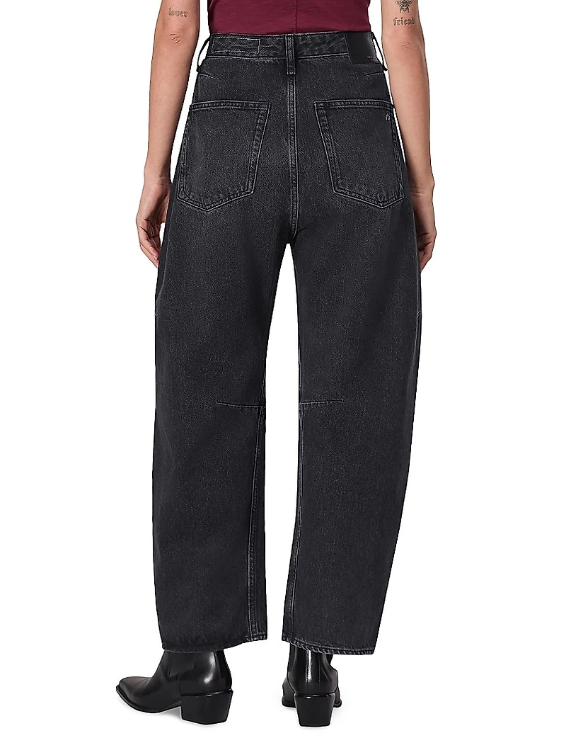 Charlie High-Rise Wide-Leg Barrel Jeans