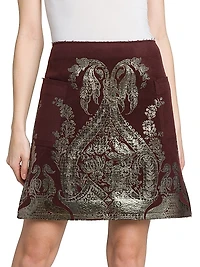 Brocade Wool-Cashmere Miniskirt