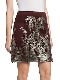 Brocade Wool-Cashmere Miniskirt