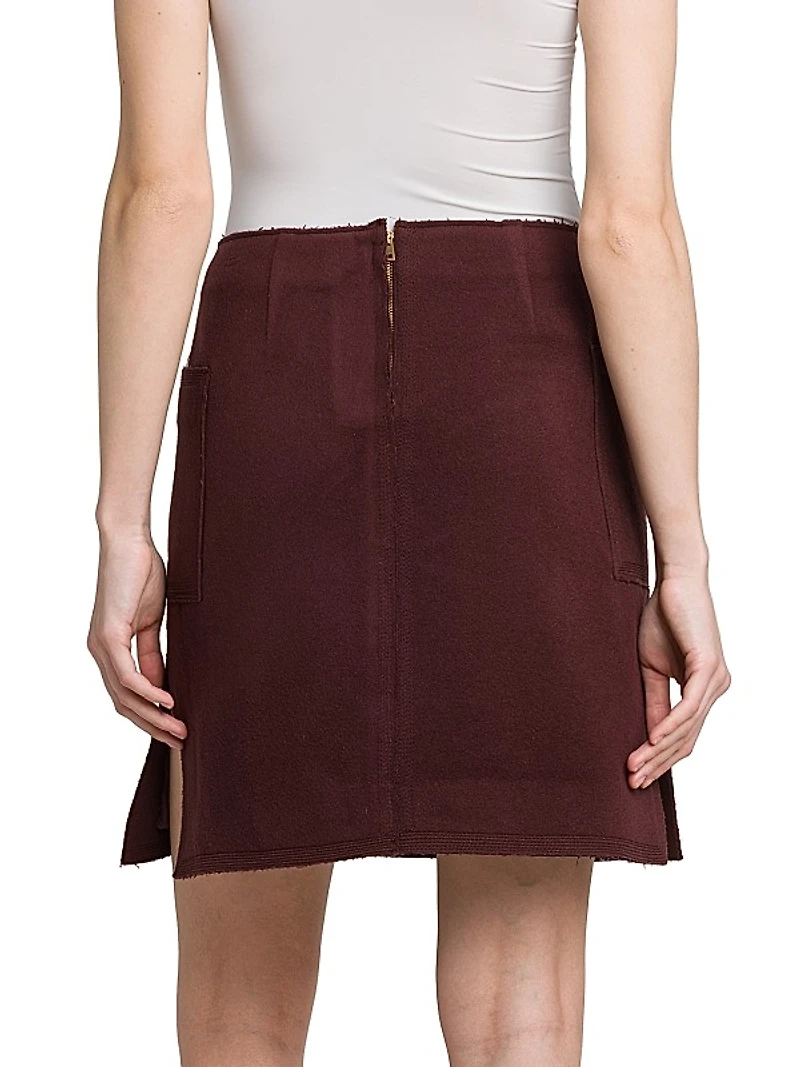 Brocade Wool-Cashmere Miniskirt