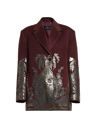 Brocade Wool-Cashmere Blazer