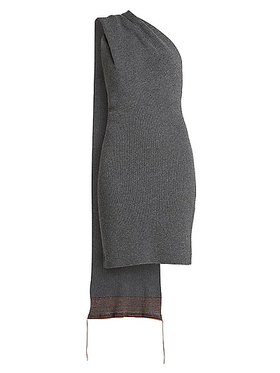 Draped Knit Minidress