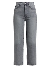 The Blake High-Rise Wide-Leg Coated Jeans