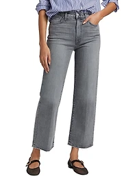 The Blake High-Rise Wide-Leg Coated Jeans