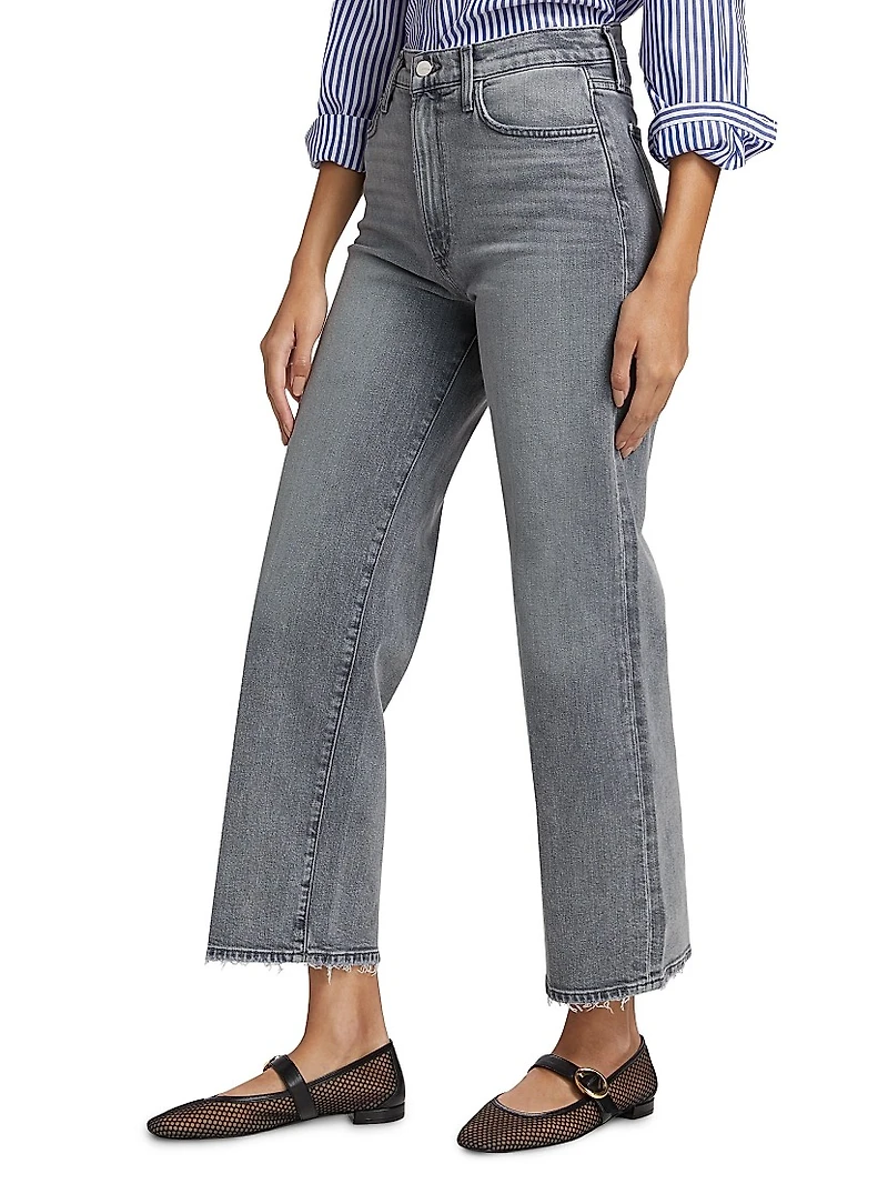 The Blake High-Rise Wide-Leg Coated Jeans