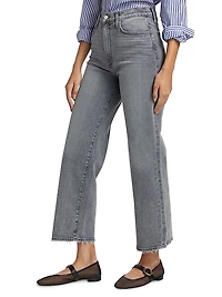The Blake High-Rise Wide-Leg Coated Jeans