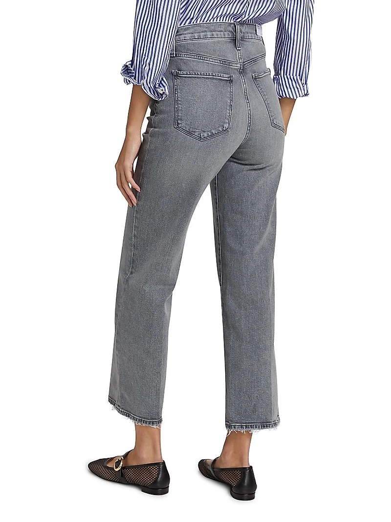 The Blake High-Rise Wide-Leg Coated Jeans