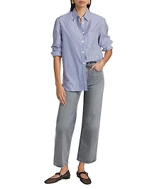 The Blake High-Rise Wide-Leg Coated Jeans