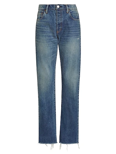 Hopewell Denim High-Rise Straight-Leg Jeans