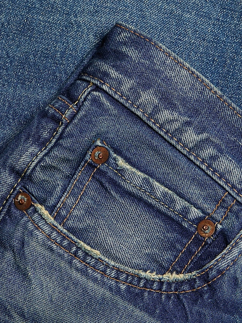 Minneola Denim Straight-Leg Cropped Jeans