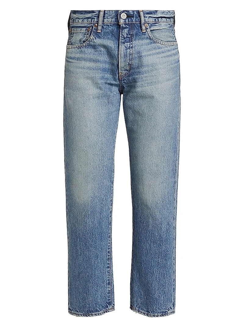 Vineyards Denim Cropped Straight-Leg Boyfriend Jeans