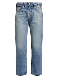 Vineyards Denim Cropped Straight-Leg Boyfriend Jeans