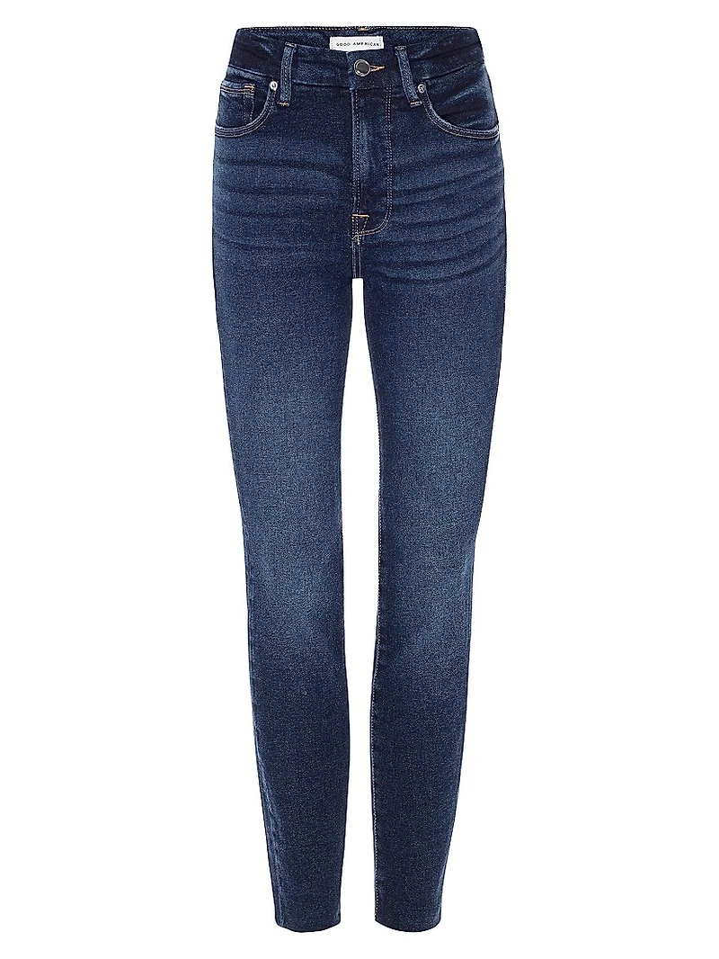 Good Legs Raw Hem Skinny Jeans