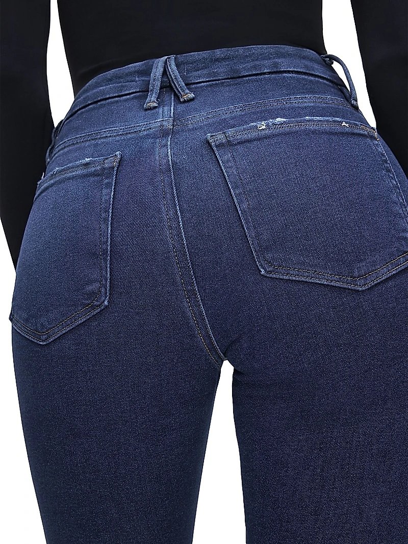 Good Legs Raw Hem Skinny Jeans