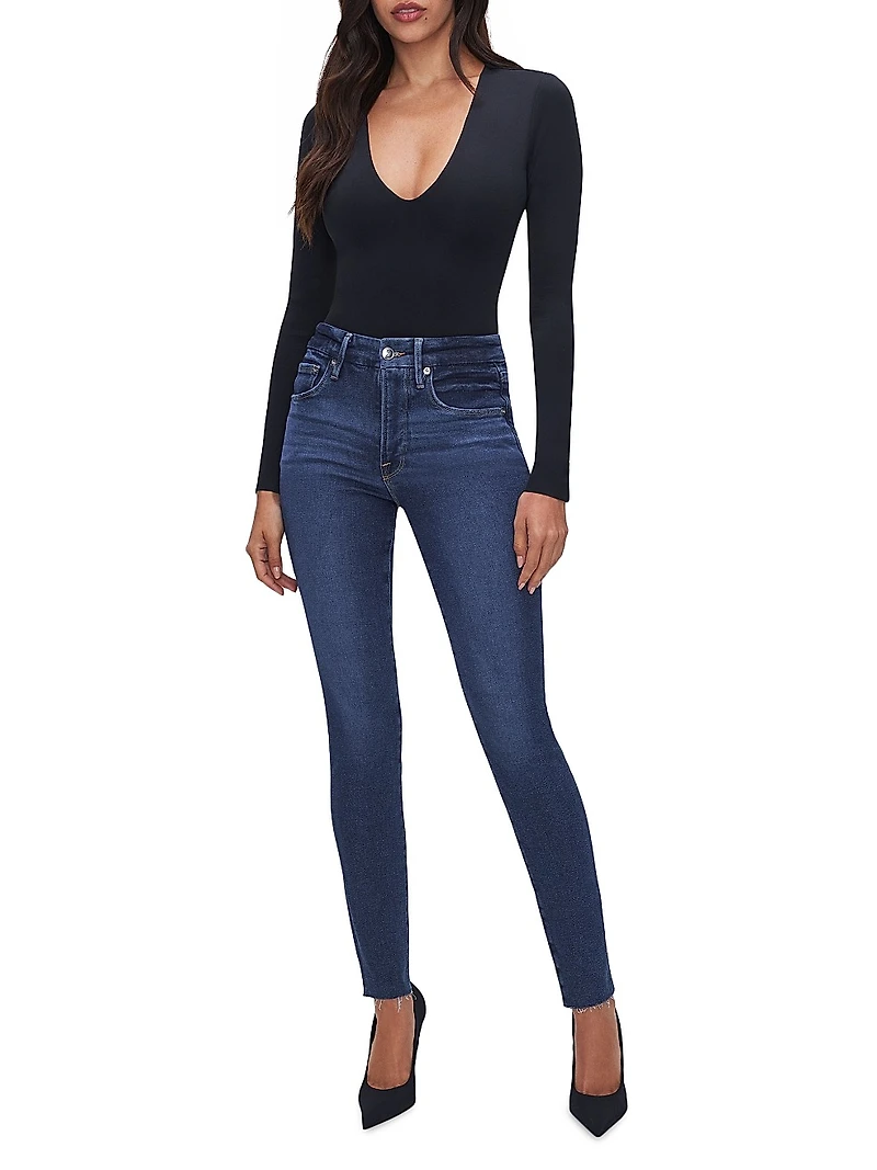 Good Legs Raw Hem Skinny Jeans