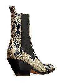 Austin 60MM Snake Leather Ankle Boots