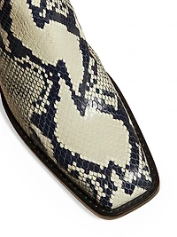 Austin 60MM Snake Leather Ankle Boots