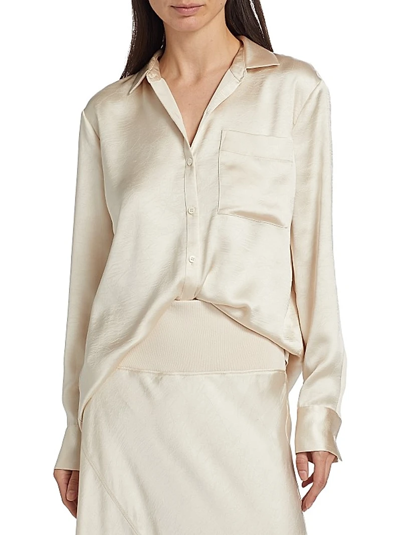 Cracked Satin Shirt