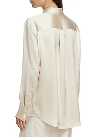 Cracked Satin Shirt