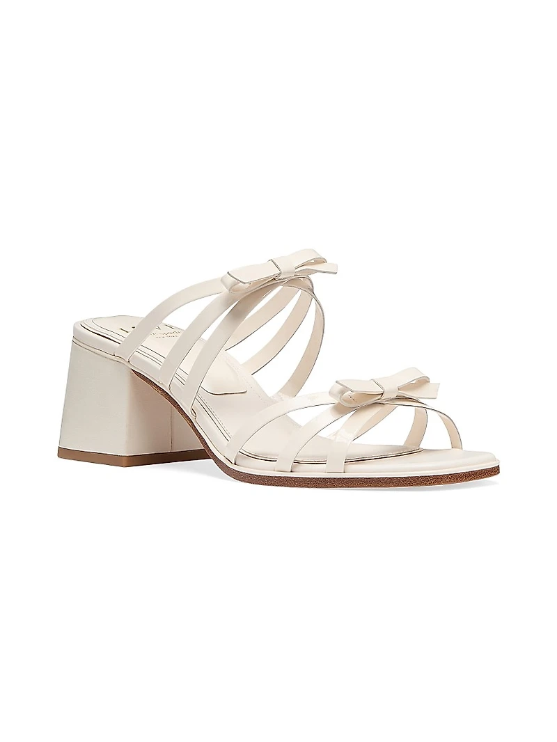 Carolina 60MM Leather Bow Sandals