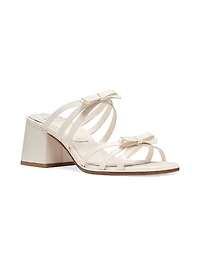 Carolina 60MM Leather Bow Sandals