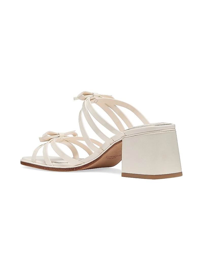 Carolina 60MM Leather Bow Sandals