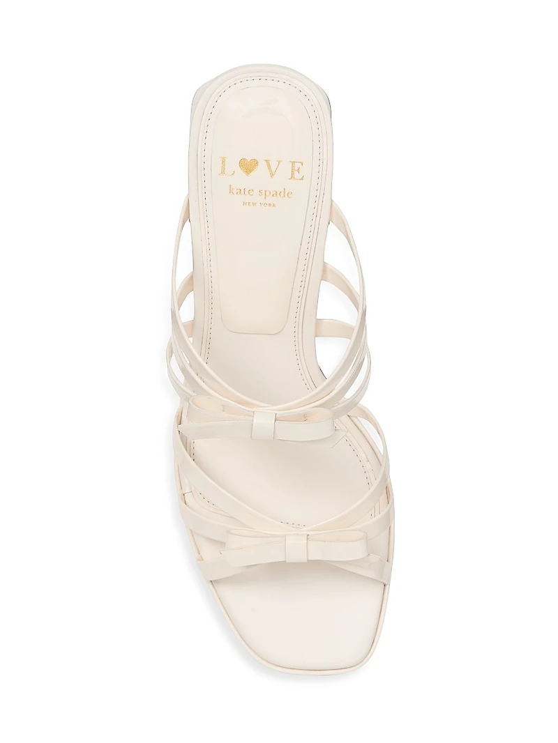 Carolina 60MM Leather Bow Sandals