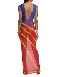 Sun Records Sunray Powermesh Long-Sleeve Maxi Dress