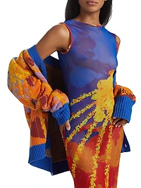 Sun Records Sunray Powermesh Long-Sleeve Maxi Dress