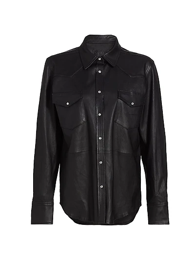 Leather Western Shirt