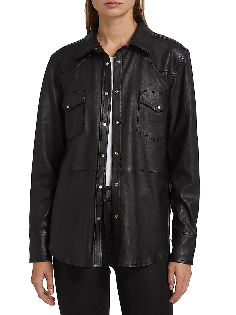 Leather Western Shirt