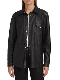 Leather Western Shirt