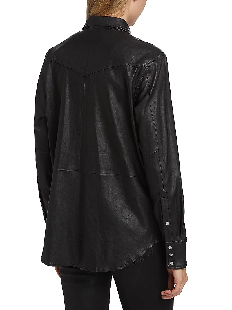 Leather Western Shirt