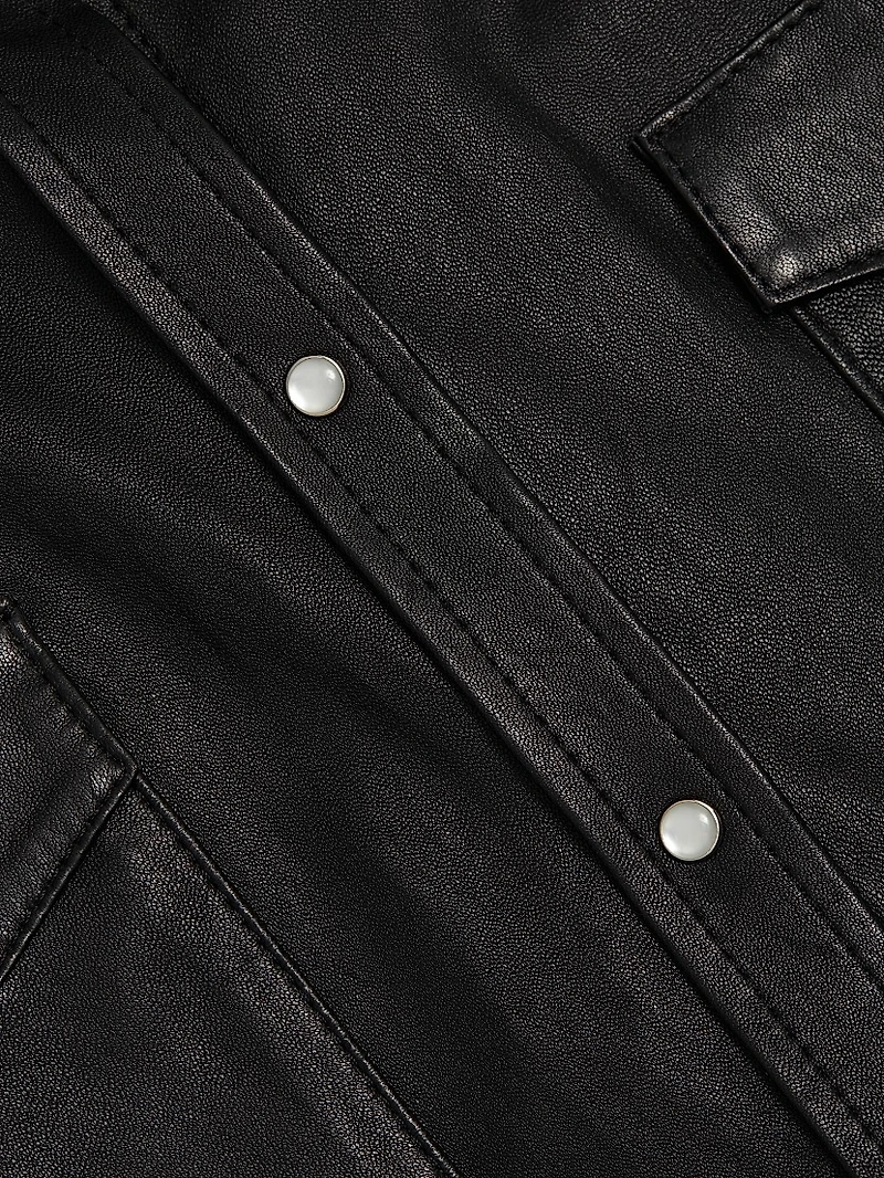 Leather Western Shirt