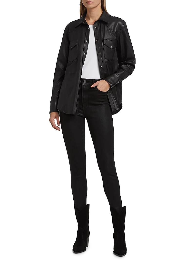 Leather Western Shirt