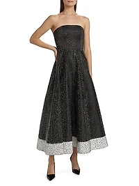 Bijou Crystal Strapless Fit & Flare Gown